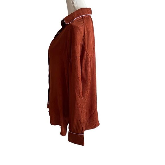 Untitled in Motion Rust Blouse Lounge Top Size Large - Picture 4 of 7